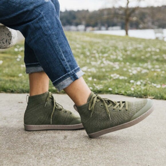 Suavs Shoes Men's US 14 EU 47 The Legacy High Top Sneaker Olive Green Lace-Up - Picture 1 of 11